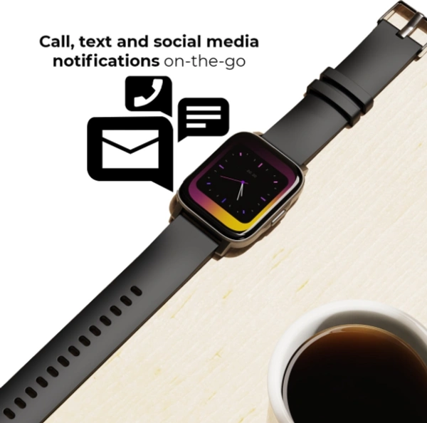 DEFY Space 1.69" HD Display Smartwatch - 1.69” inches HD Display, Black, Blue